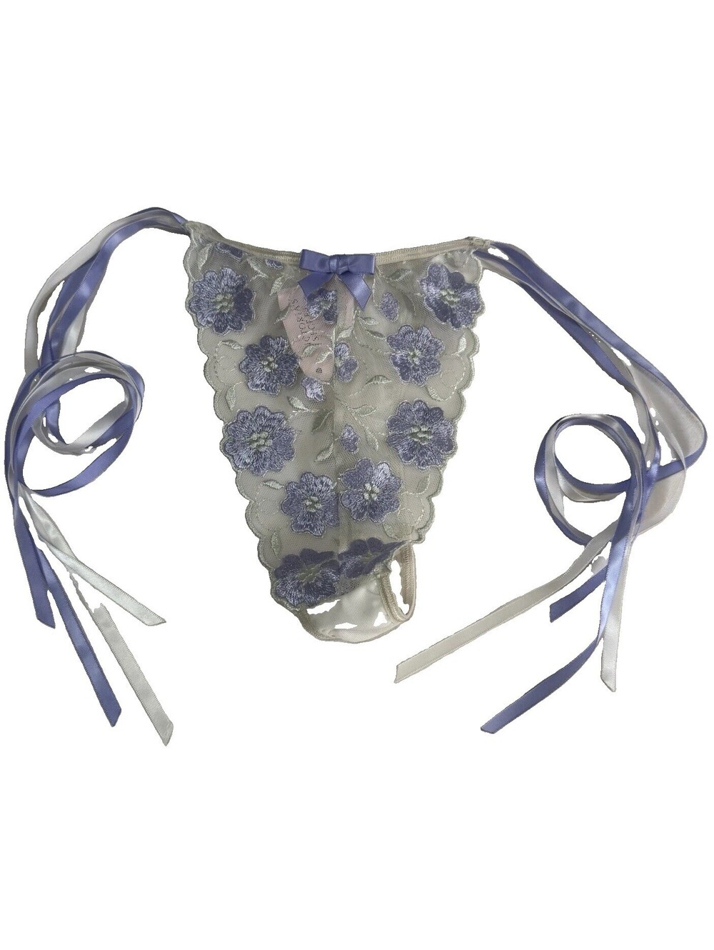 NWT Vtg Victoria’s Secret Lace Embroidered Thong Victoria’s Secret Sz M